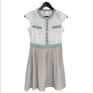 Korean Style Pleated Skirt Mini Dress